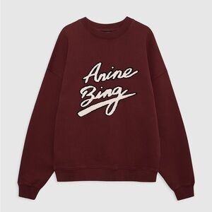 ANINE BING MILES SWEATSHIRT CHENILLE SIGNATURE